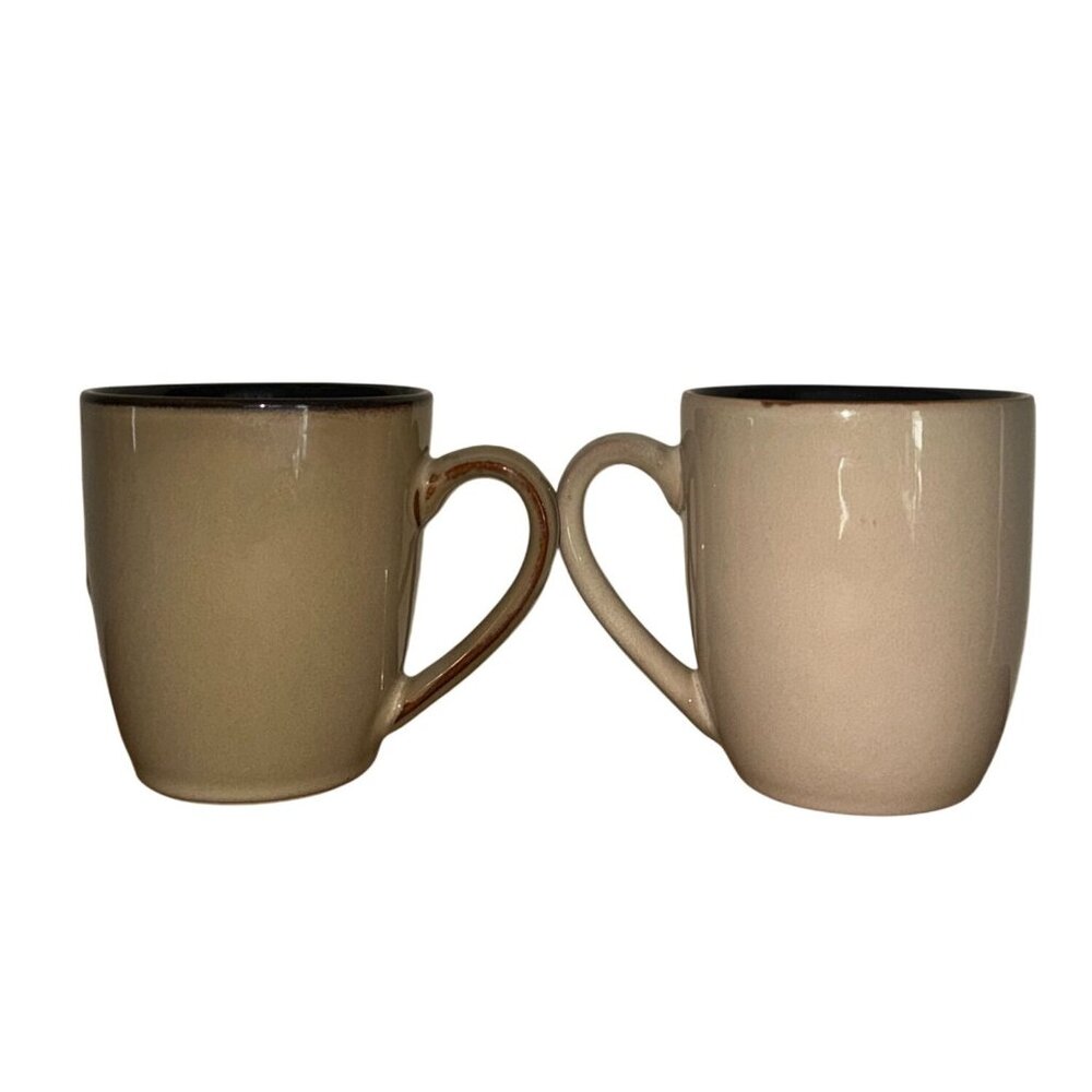 Ceramic Mug With Brown Interior set of 2